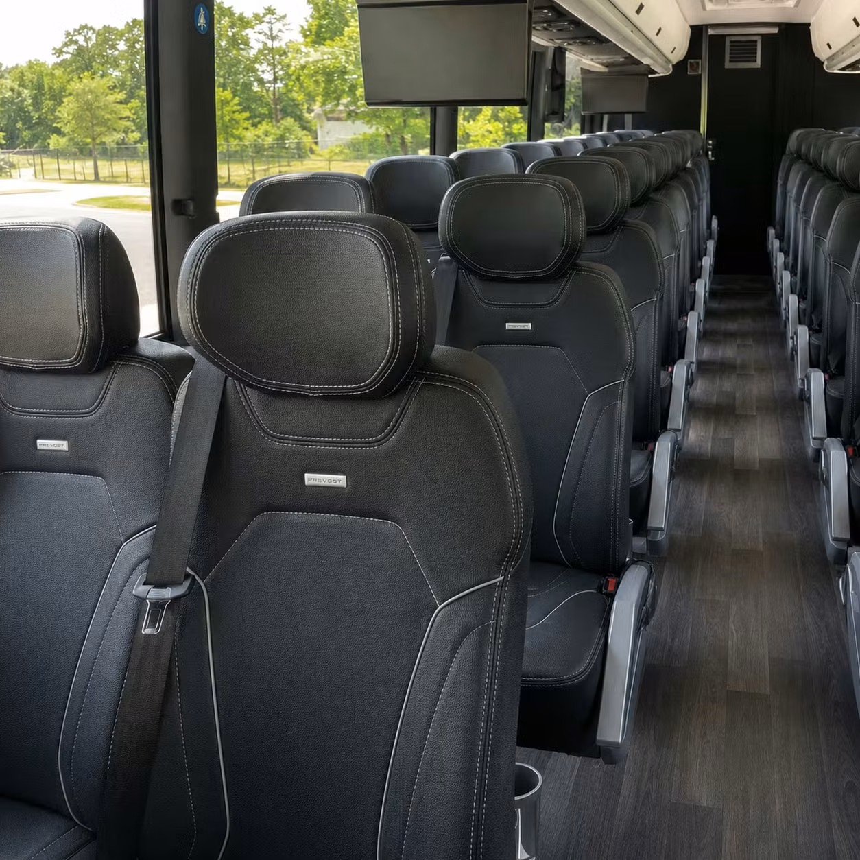tulsa charter bus rental interior